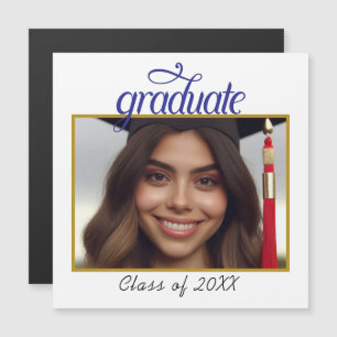 Convite Ano de Turma de Foto de Graduado Personalizado Ras