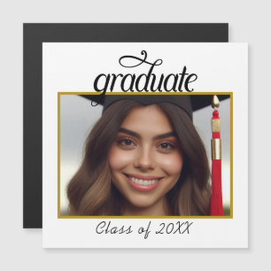 Convite Ano de Turma de Foto de Graduado Personalizado Scr