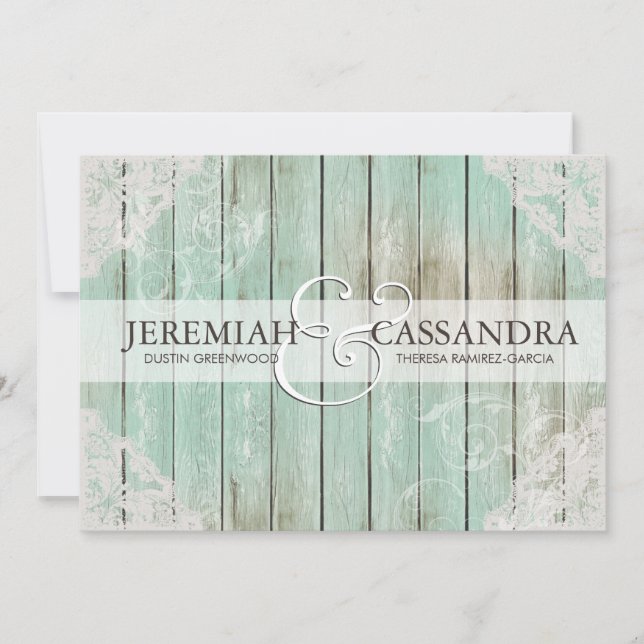 Convite Anterior de Casamento de Lugar Branco (Frente)