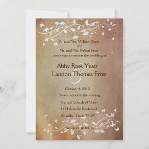 Convite Anterior de Casamento de Papel