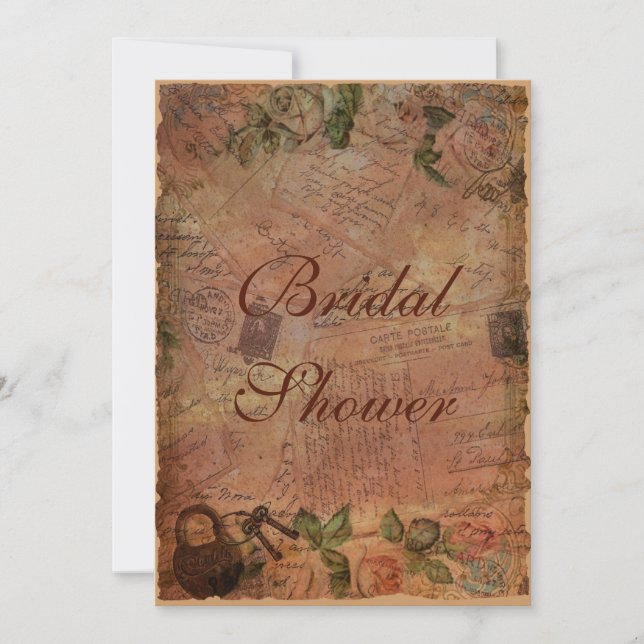 Convite Antigo com Fechadura e Chaves (Frente)