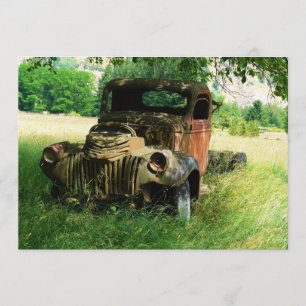 Convite Antiquado de Caminhão Vintage