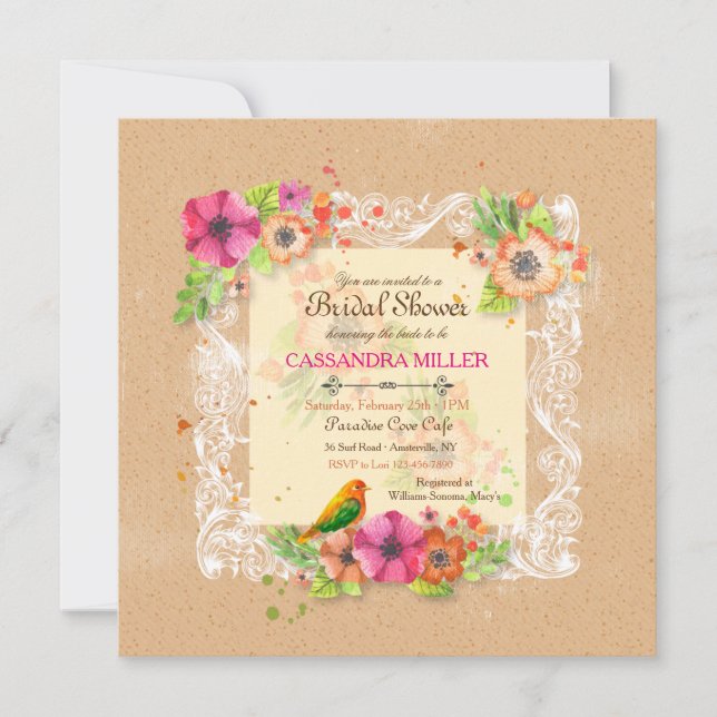 Convite Antiquado para Suspiro (Frente)