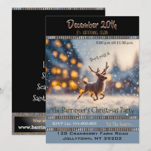 Convite anual de Férias Snowy Deer