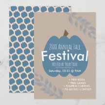 Convite Anual do Festival de Outono da Pumpkin Bra