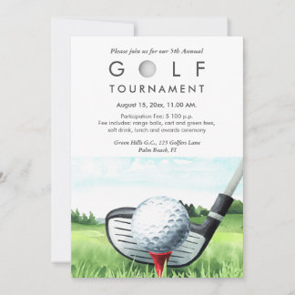 Convite Anual do Torneio de Golfe