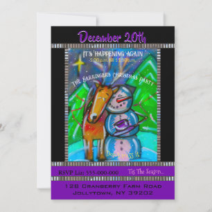 Convite Anual para a Festa de Natal do Boneco de N