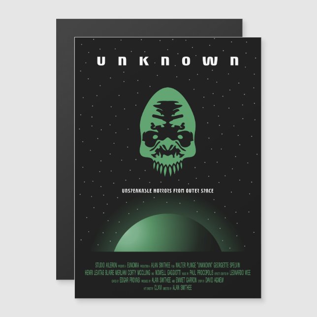Convite Anúncio De Filme De Horror Sci-Fi, Desconhecido (Frente/Verso)