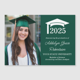 Convite Anúncio de Graduação com Foto da Faculdade Verde