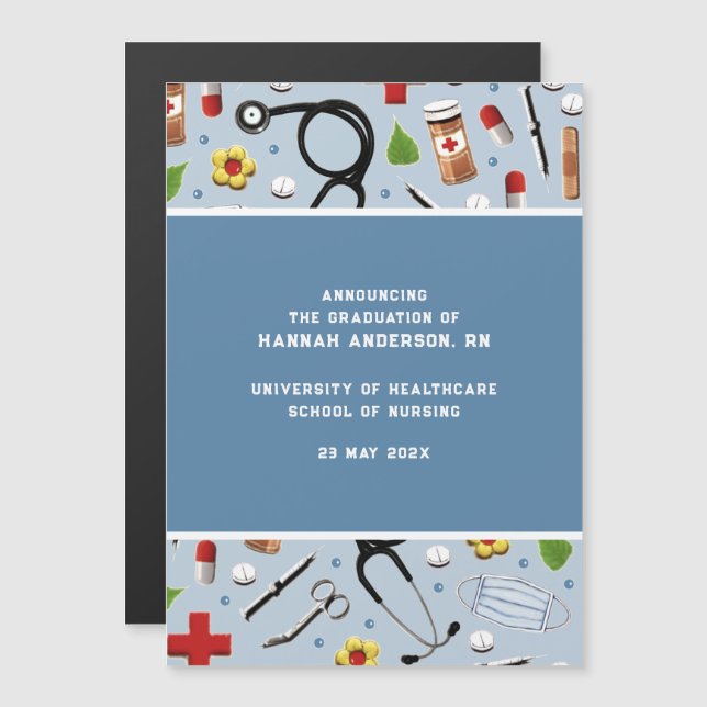 Convite Anúncio de Graduação de Enfermeiros (Frente/Verso)