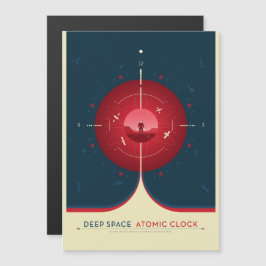 Convite Anúncio Sci-Fi, Relógio Atômico Vermelho, Espaço P