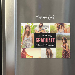 Convite Anúncios de Graduação de Colagem de Fotos Moder