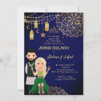 Convite ao casamento islâmico Mehndi Henna