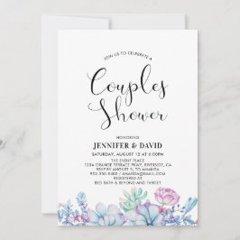 Convite ao Chá de casamento de Casais Sucultos