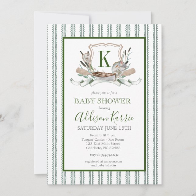 Convite ao Chá de fraldas de pesca (Frente)