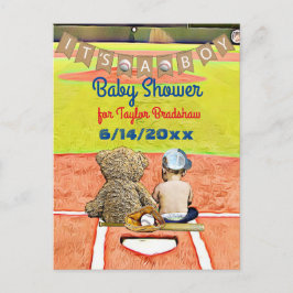 Convite ao Chá de fraldas do Baseball Themed Boy