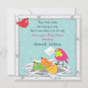 Convite ao Chá de fraldas do ninho do bebê