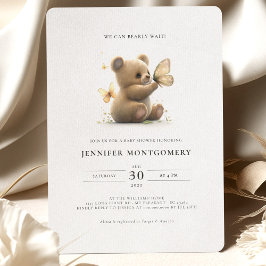 Convite ao Chá de fraldas Urso Sexo Neutro