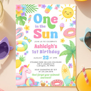 Convite ao primeiro aniversario de Verão - Um no S