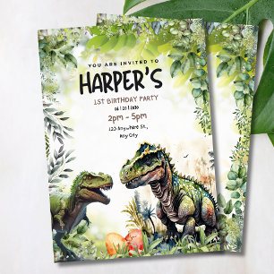 Convite ao primeiro aniversario do Dinossauro, Din