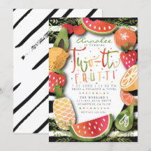 CONVITE AO segundo aniversário | Partido Frutti de