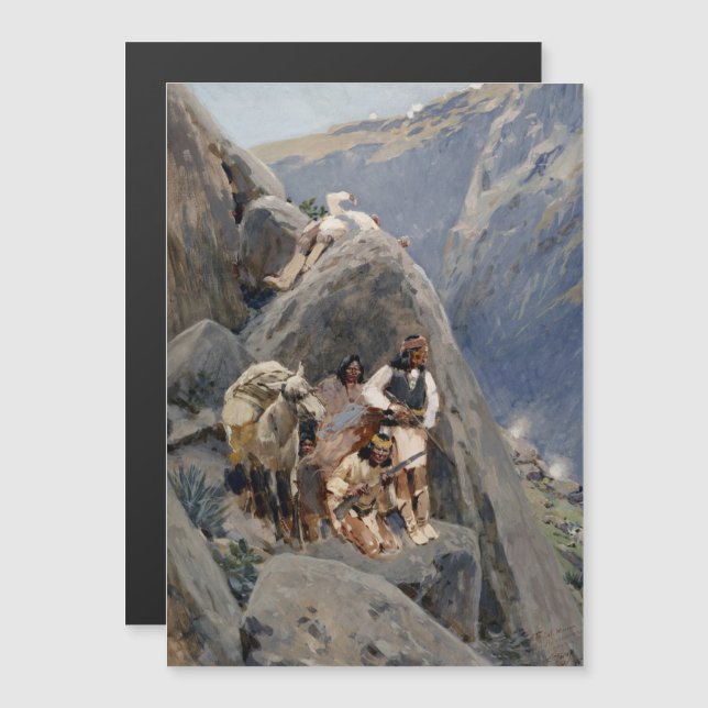 Convite Apache Warriors: Escorregada pela Cavalaria Americ (Frente/Verso)