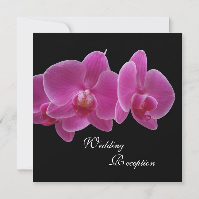 Convite Apenas para Recepção de Casamento -- Orquí (Frente)