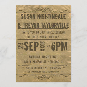 Convite Apenas para Recepção de Leitura de Grunge