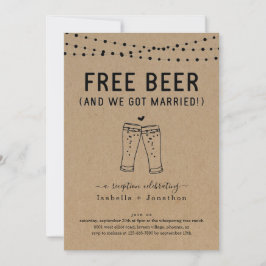 Convite Apenas para Recepção Engraçada de Cerveja 