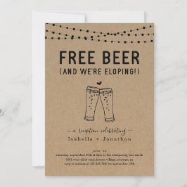 Convite Apenas para Recepção Engraçado de Cerveja 