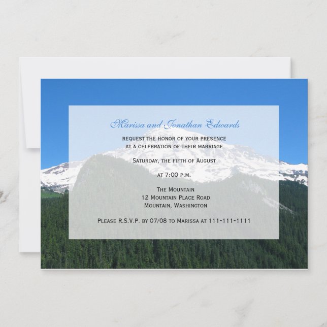 Convite Apenas para recepções de casamento — Monta (Frente)