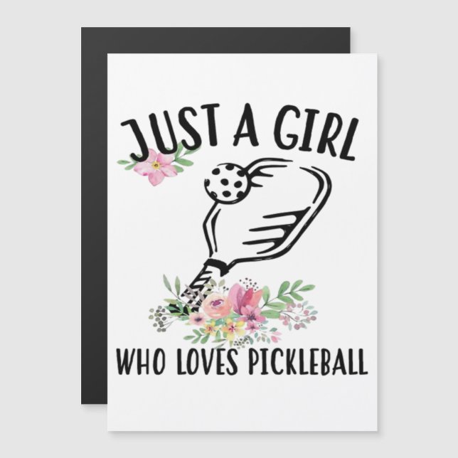 Convite Apenas uma garota que ama Pickleball (Frente/Verso)
