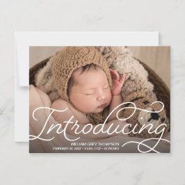 Convite "Apresentando" Nascença Magnética Moderna do Bebê 