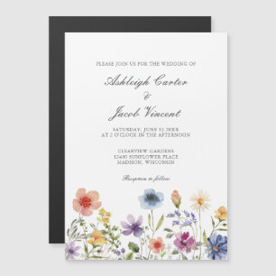 Convite Aquarela Flor Silvestre Bela Jardim Casamento Prim