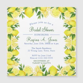 Convite Aquarela Floral Lemon Fruta Vintage