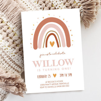 Convite Arco-Íris Boho