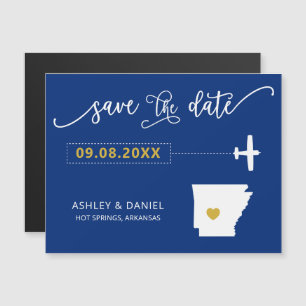 Convite Arkansas Wedding Save the Date Card, Mapa