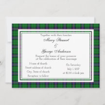 Convite Armstrong Scottish Weding