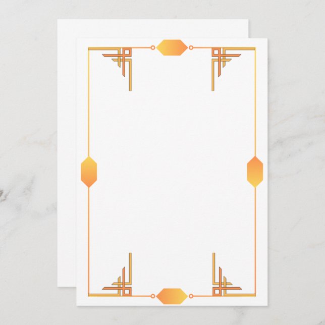 Convite Art Deco (Frente/Verso)