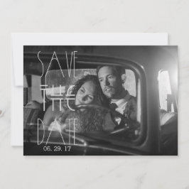 Convite Art Déco Gatsby Save the Date | Cartão de 