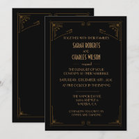 CONVITE ART DÉCO GREAT GATSBY - QUALQUER COR