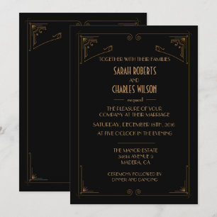 CONVITE ART DÉCO GREAT GATSBY - QUALQUER COR