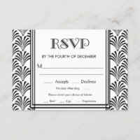 Convite Art Déco Moderno Gatsby RSVP