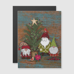Convite Árvore de Natal Folclórica e Decoração de Gnomos