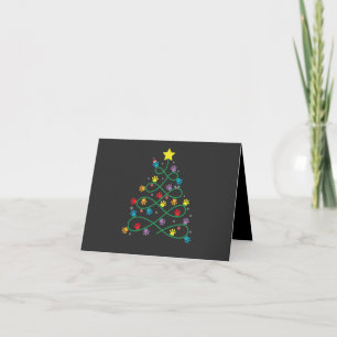 Convite Árvore Feliz de Natal Engraçado Puppia Pata GIft