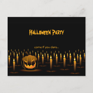 Convite às Velas de Halloween de mau Pumpkin