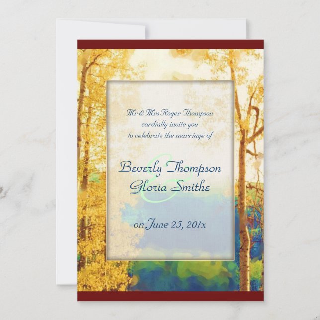 Convite Aspen Glow WEDDING (Frente)