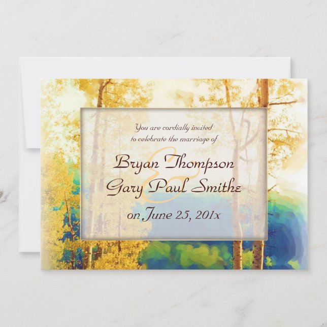 Convite Aspen Glow WEDDING (Frente)