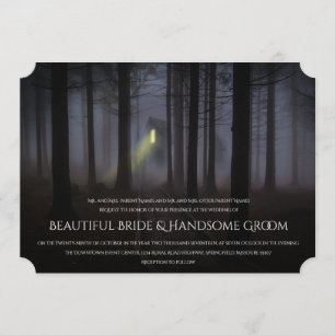 Convite assombrado do casamento do Dia das Bruxas
