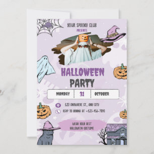 Convite Assustador de Halloween, Festa de Hallowee